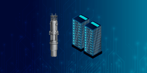 Rendering of NuScale Power Module with data servers.