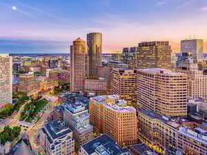 Boston city skyline.