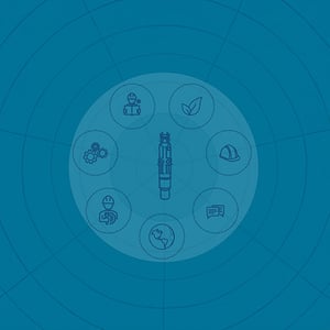 Abstract background with concentric circles.