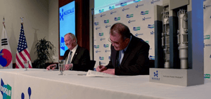 NuScale and Doosan signing ceremony.