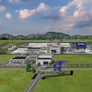 Rendering of ENTRA1 energy plant. 