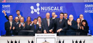 NuScale team ringing the NYSE opening bell.